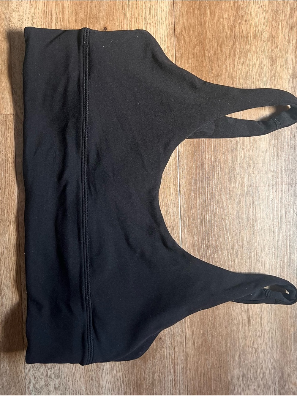 lululemon athletica Black Athletic Bra with Silver Logo Dot